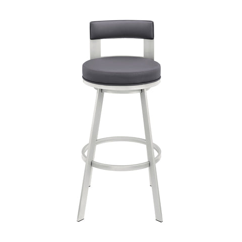 Flynn - Swivel Bar Stool -  Brushed Steel - Premium Counter Height (24"-27") from Armen Living - Just $372.50! Shop now at brett interiors