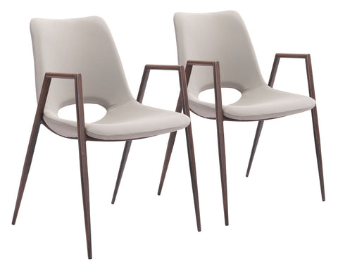 Desi - Dining Chair (Set of 2) Walnut Legs - Premium Chair Sets from Zuo Modern - Just $1400! Shop now at brett interiors