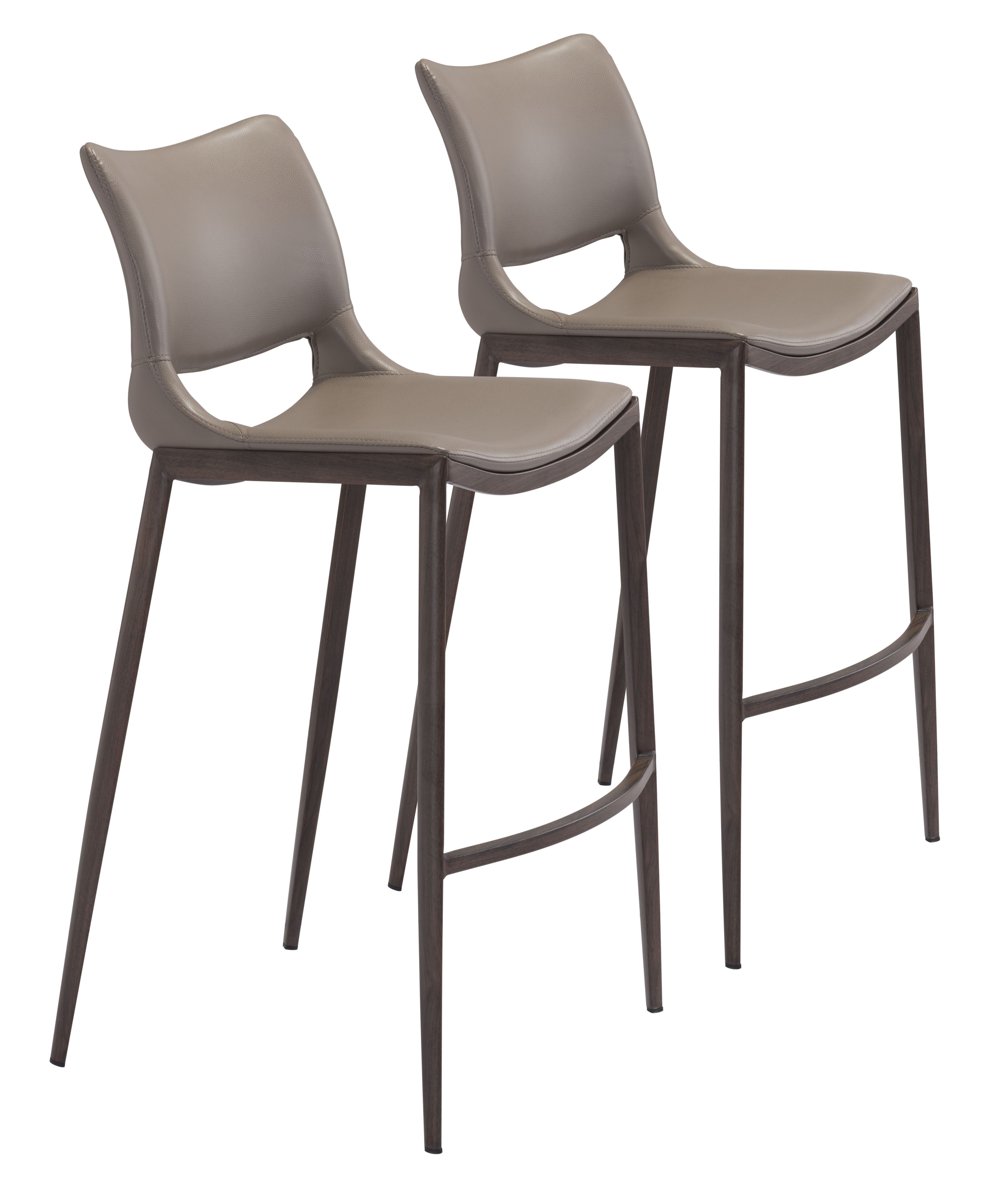 Ace - Bar Chair (Set of 2) - Walnut Legs - Premium Chair Sets from Zuo Modern - Just $1550! Shop now at brett interiors