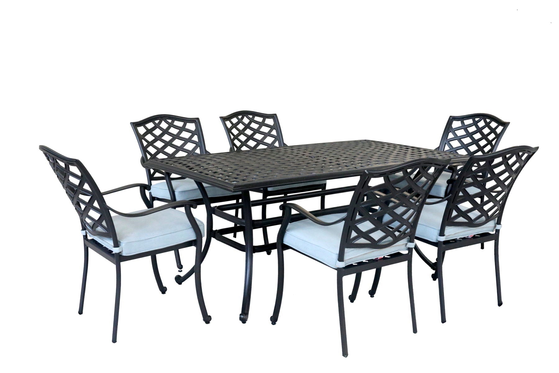 Aluminum Rectangular Dining Set - Premium 7 Piece Outdoor Sets from Gather Craft - Just $2799! Shop now at brett interiors