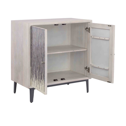 Kai - Bone Inlay Two Door Cabinet - Gray / White Bone Inlay - Premium Accent Cabinets from Coast2Coast Home - Just $3300! Shop now at brett interiors