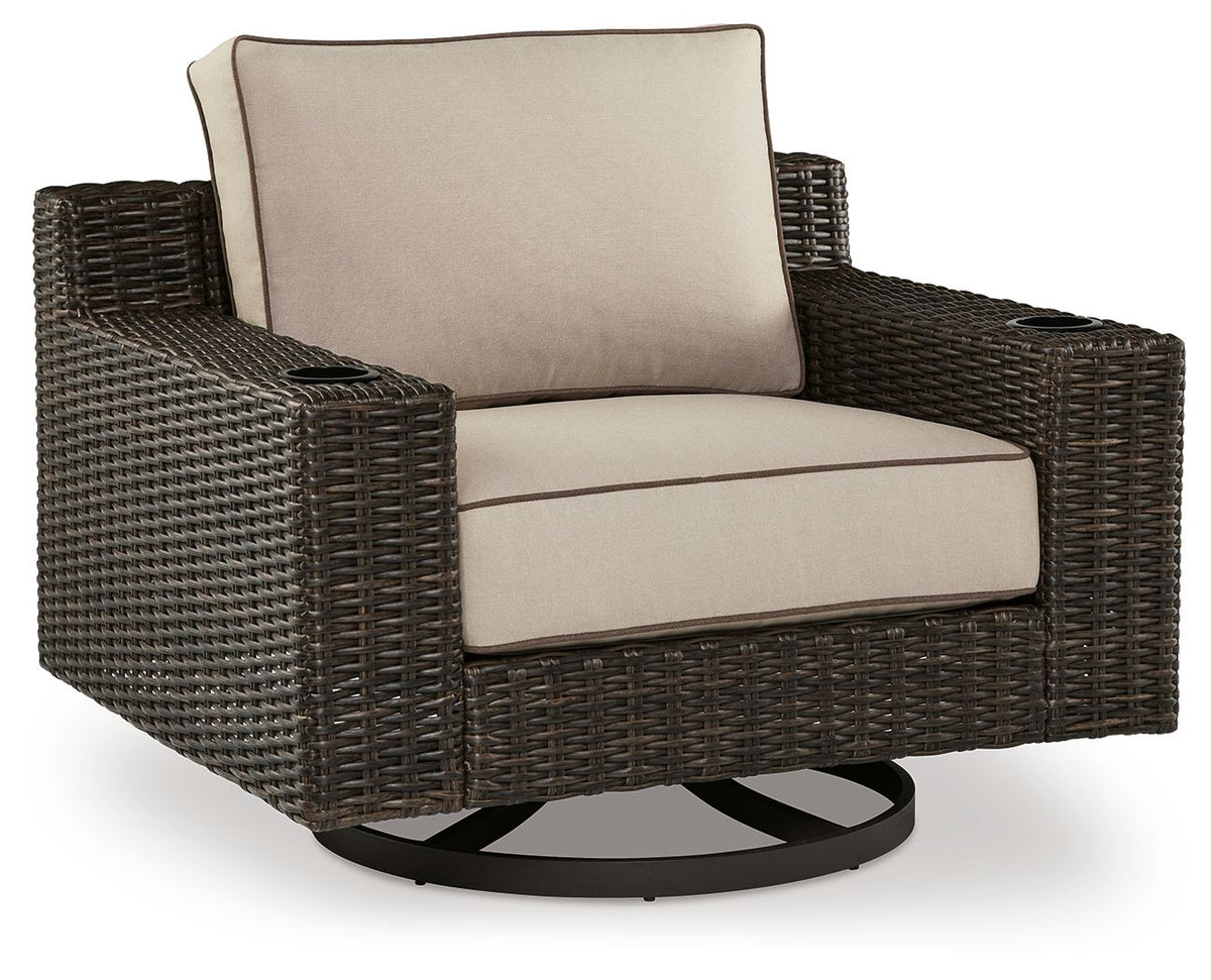 Coastline Bay - Brown - Swivel Lounge W/ Cushion - Premium Swivel Chairs from Signature Design by Ashley® - Just $1006.88! Shop now at brett interiors