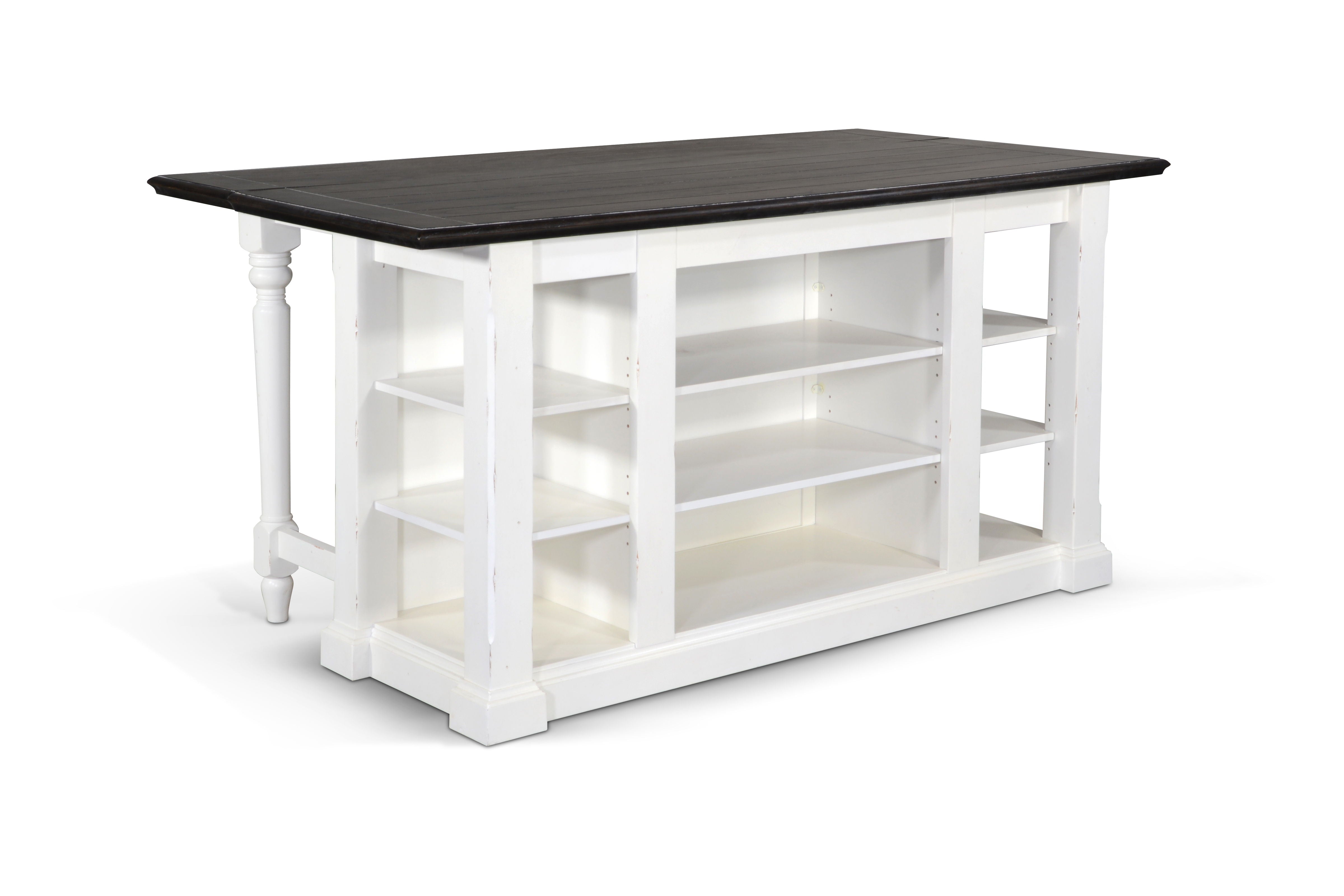 Carriage House - Kitchen Island - White / Dark Brown - Premium Islands & Carts from Sunny Designs - Just $1561! Shop now at brett interiors