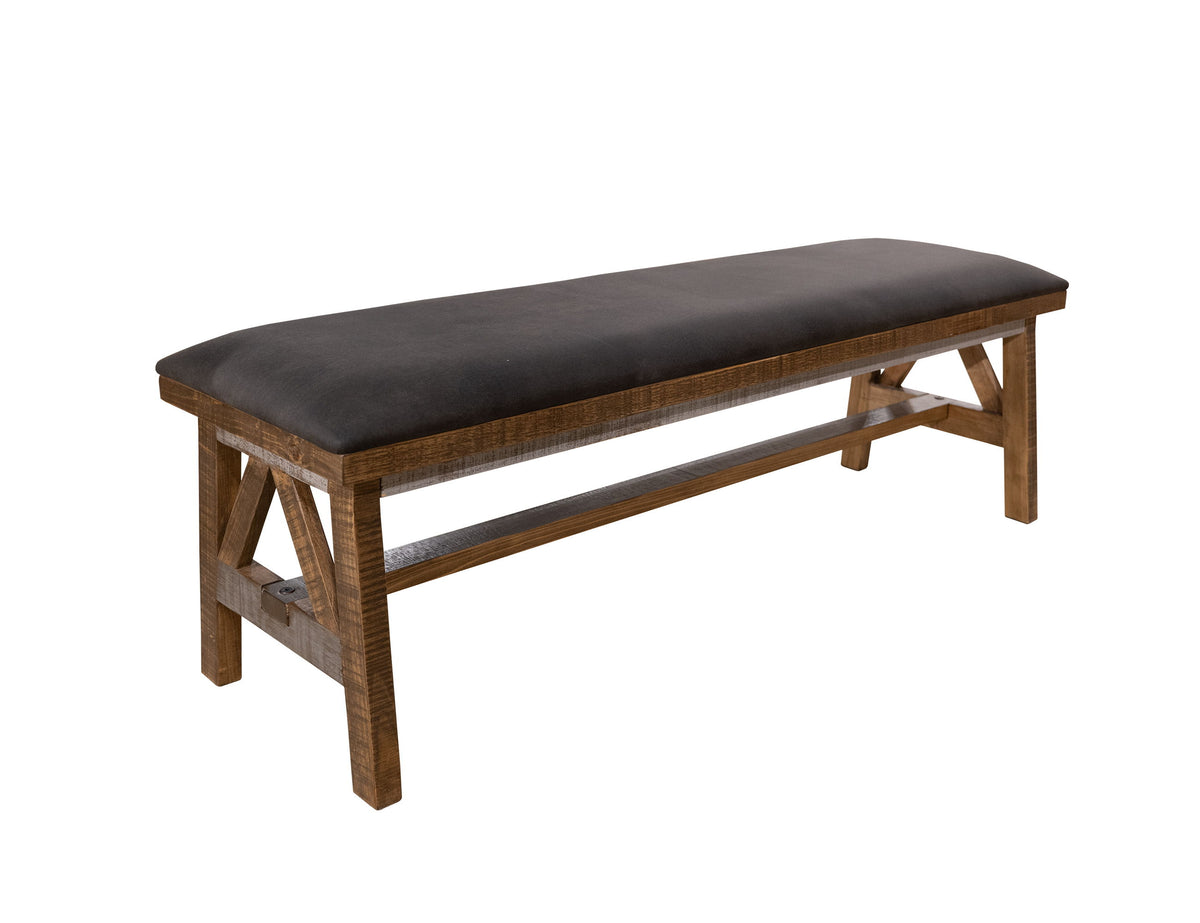 Loft Brown - Bench - Gray / Brown - Premium Upholstered Benches from International Furniture Direct - Just $472.50! Shop now at brett interiors