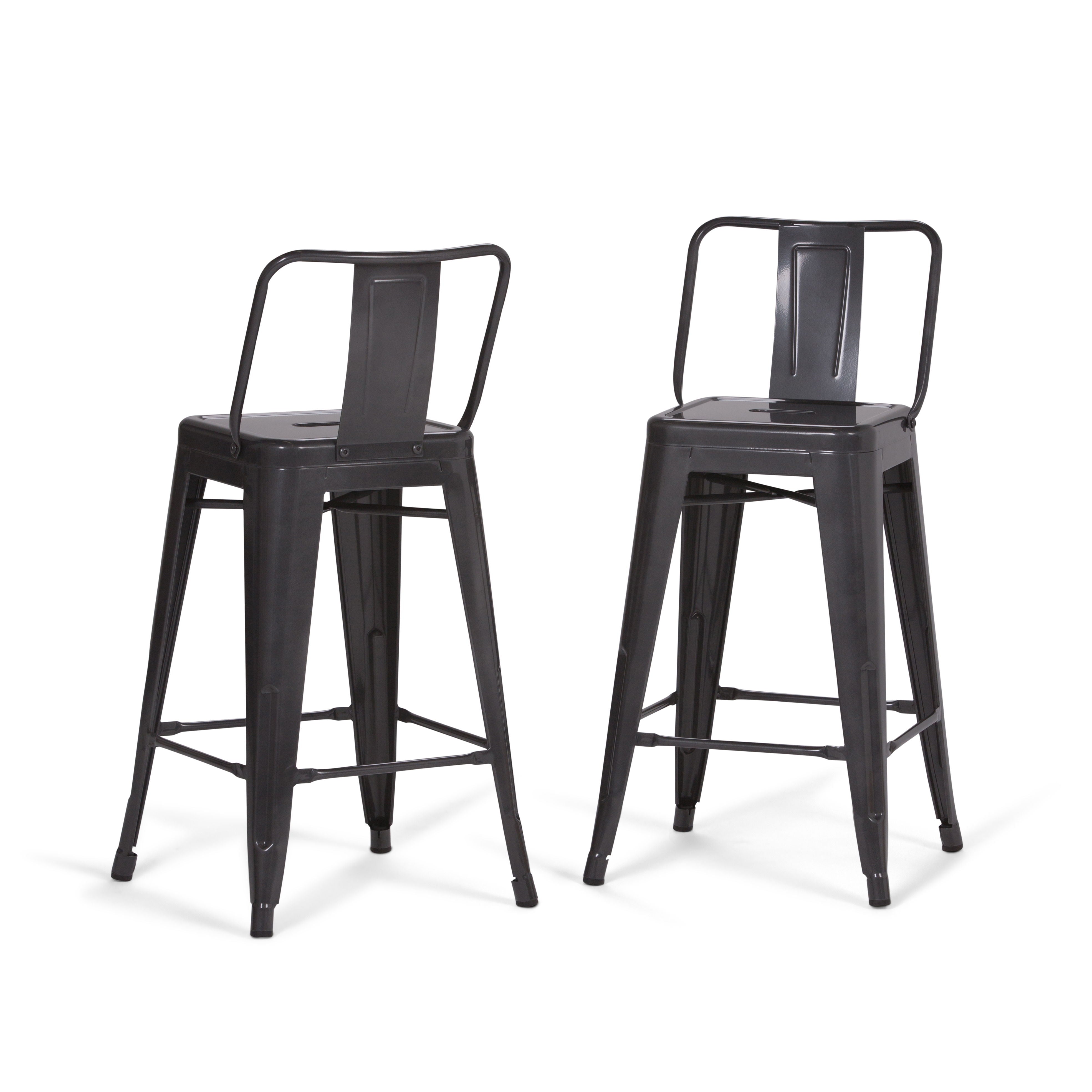 Rayne - 24" Metal Counter Height Stool (Set of 2) - Premium Stool Sets from Simpli Home - Just $149! Shop now at brett interiors