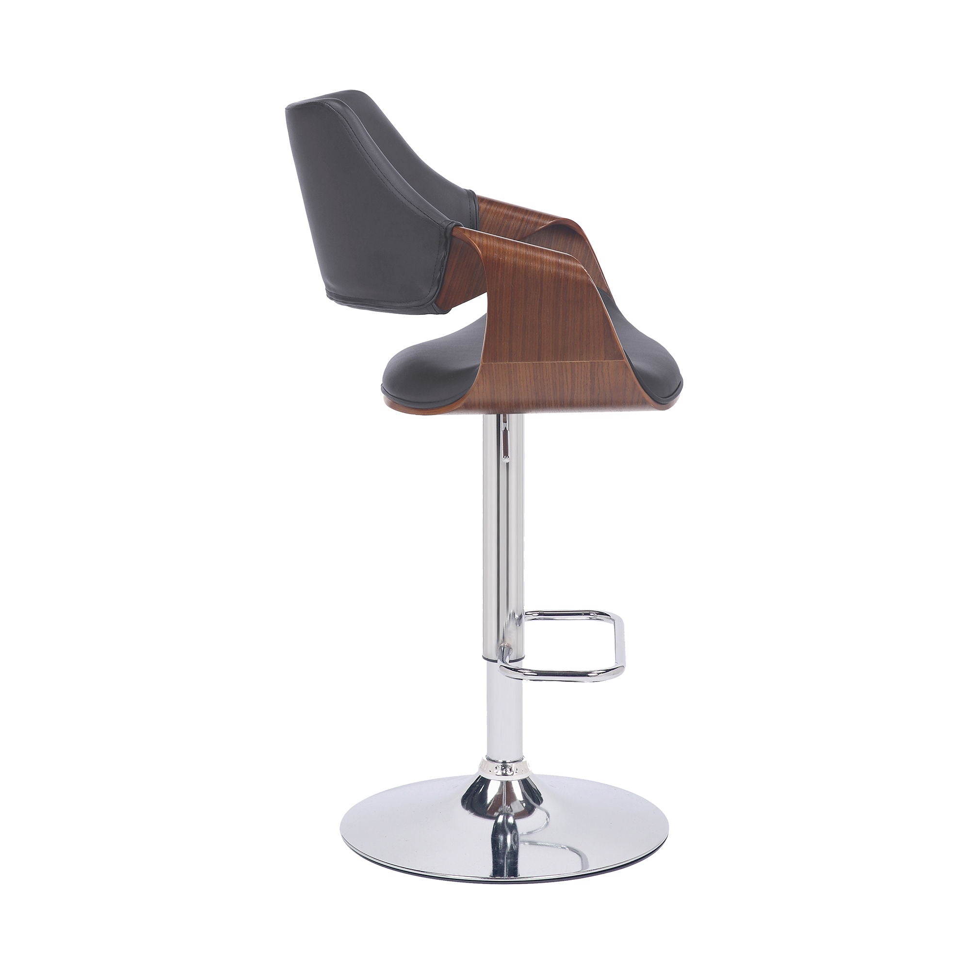 Aspen - Adjustable Bar Stool Chrome Base - Premium Adjustable Height from Armen Living - Just $262.50! Shop now at brett interiors