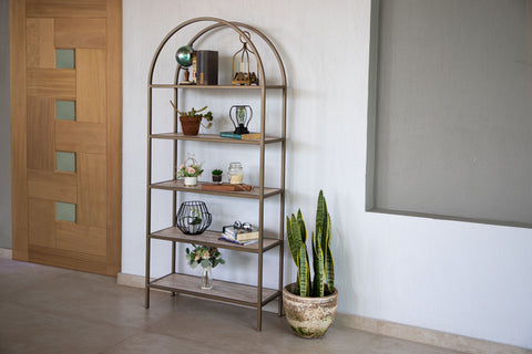 Sahara - Bookcase - Light Cream / Golden - Premium Standard Bookcases from International Furniture Direct - Just $812.50! Shop now at brett interiors