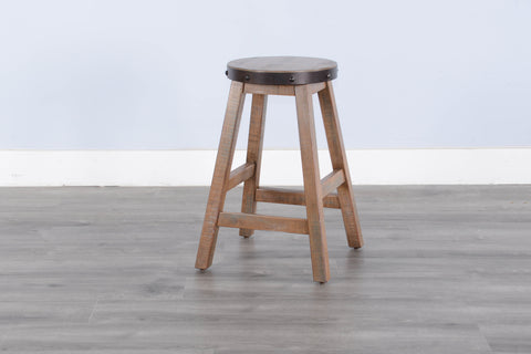 San Diego - 24"H Stool, Wood Seat - Dark Brown - Premium Chair Sets from Sunny Designs - Just $133! Shop now at brett interiors