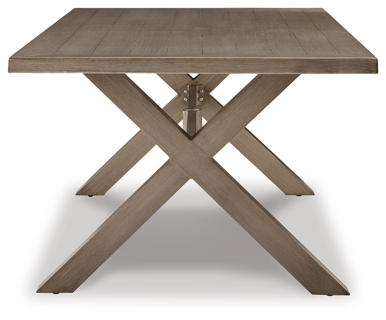 Beach Front - Beige - Rect Dining Table W/Umb Opt - Premium Dining Tables from Signature Design by Ashley® - Just $1204.10! Shop now at brett interiors