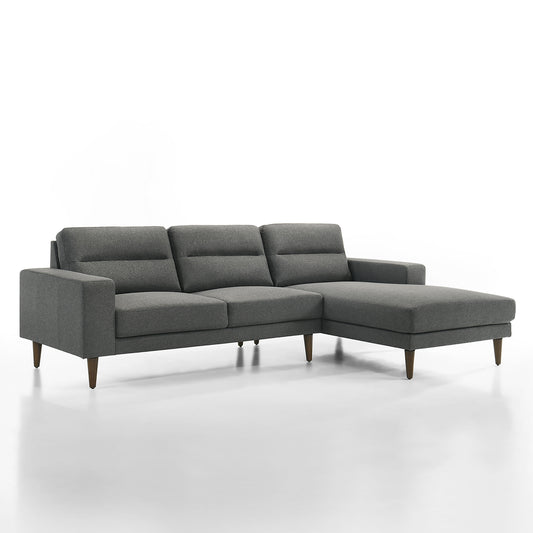 Vale - 2 Piece Chaise Sectional - Gray - Premium Stationary Sectionals from New Classic - Just $1122.50! Shop now at brett interiors