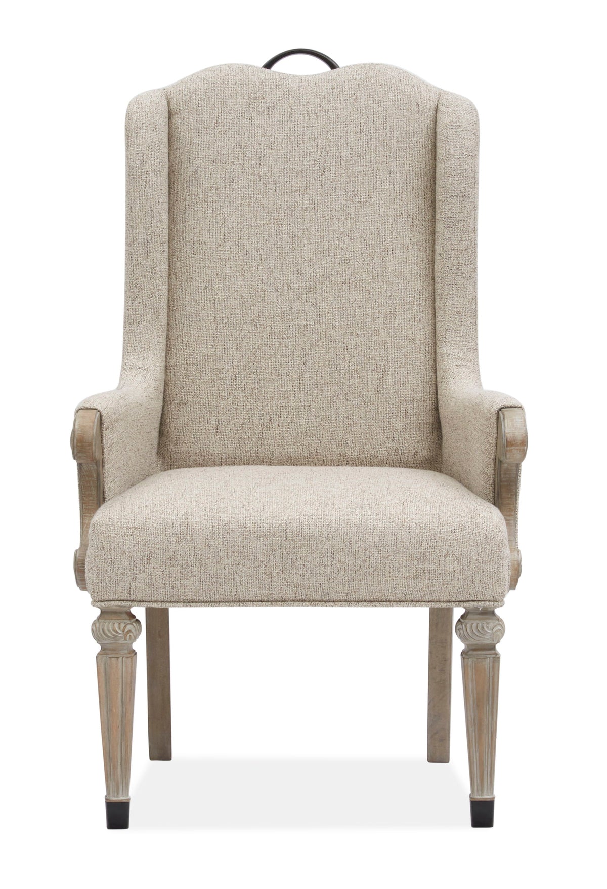 Marisol - Upholstered Host Arm Chair (Set of 2) - Fawn - Premium Chair Sets from Magnussen Furniture - Just $1275! Shop now at brett interiors