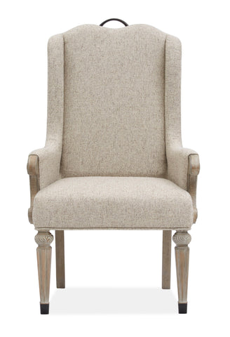 Marisol - Upholstered Host Arm Chair (Set of 2) - Fawn - Premium Chair Sets from Magnussen Furniture - Just $1275! Shop now at brett interiors