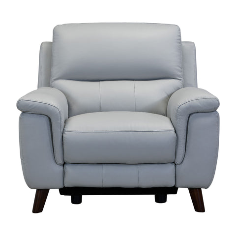 Lizette - Contemporary Chair Genuine Leather - Dark Brown / Dove Gray - Premium Reclining Chairs from Armen Living - Just $2305! Shop now at brett interiors