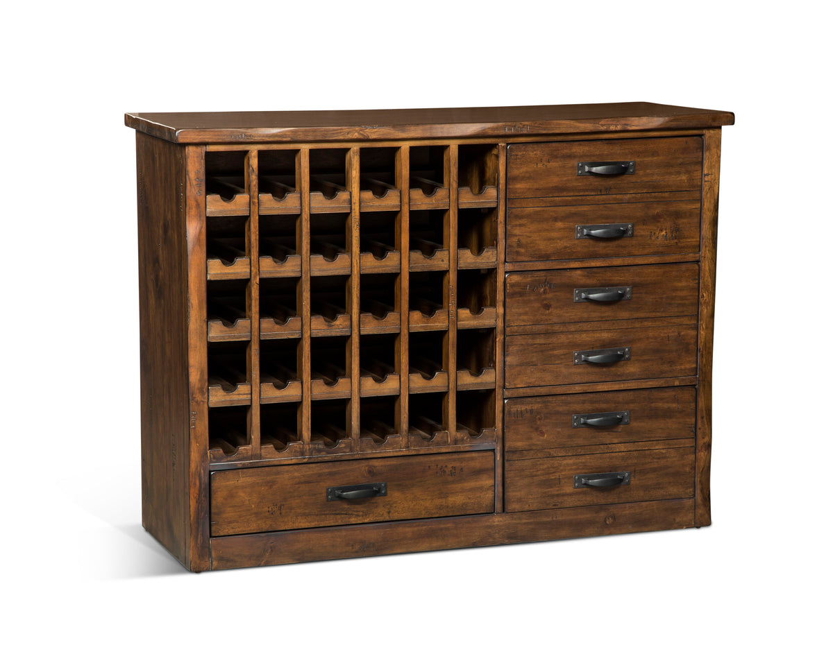 Hampton - Live Edge Server - Dark Brown - Premium Servers from Sunny Designs - Just $1099! Shop now at brett interiors