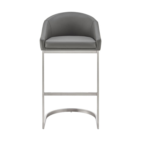 Katherine - Bar Stool - Brushed Steel - Premium Counter Height (24"-27") from Armen Living - Just $337.50! Shop now at brett interiors