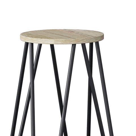 Simeon - Metal Stool with Wood Seat - Premium Counter Height (24"-27") from Simpli Home - Just $82! Shop now at brett interiors