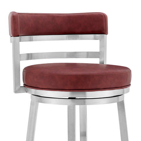 Madrid - Swivel Stainless Steel Bar Stool - Premium Counter Height (24"-27") from Armen Living - Just $415! Shop now at brett interiors