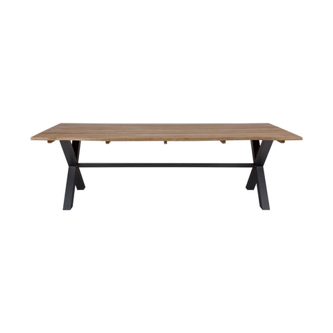 Glendora - Outdoor Patio Live Edge Dining Table - Eucalyptus / Black - Premium Dining Tables from Armen Living - Just $2165! Shop now at brett interiors