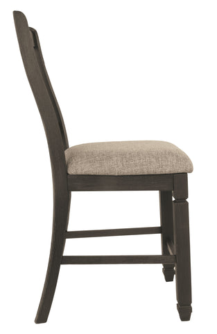 Tyler - Black / Grayish Brown - Upholstered Barstool (Set of 2) - Premium Stool Sets from Ashley Furniture - Just $386.95! Shop now at brett interiors