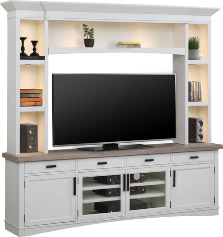 Americana Modern - TV Console with Hutch and LED Lights - Premium Entertainment Centers from Parker House - Just $2247.50! Shop now at brett interiors