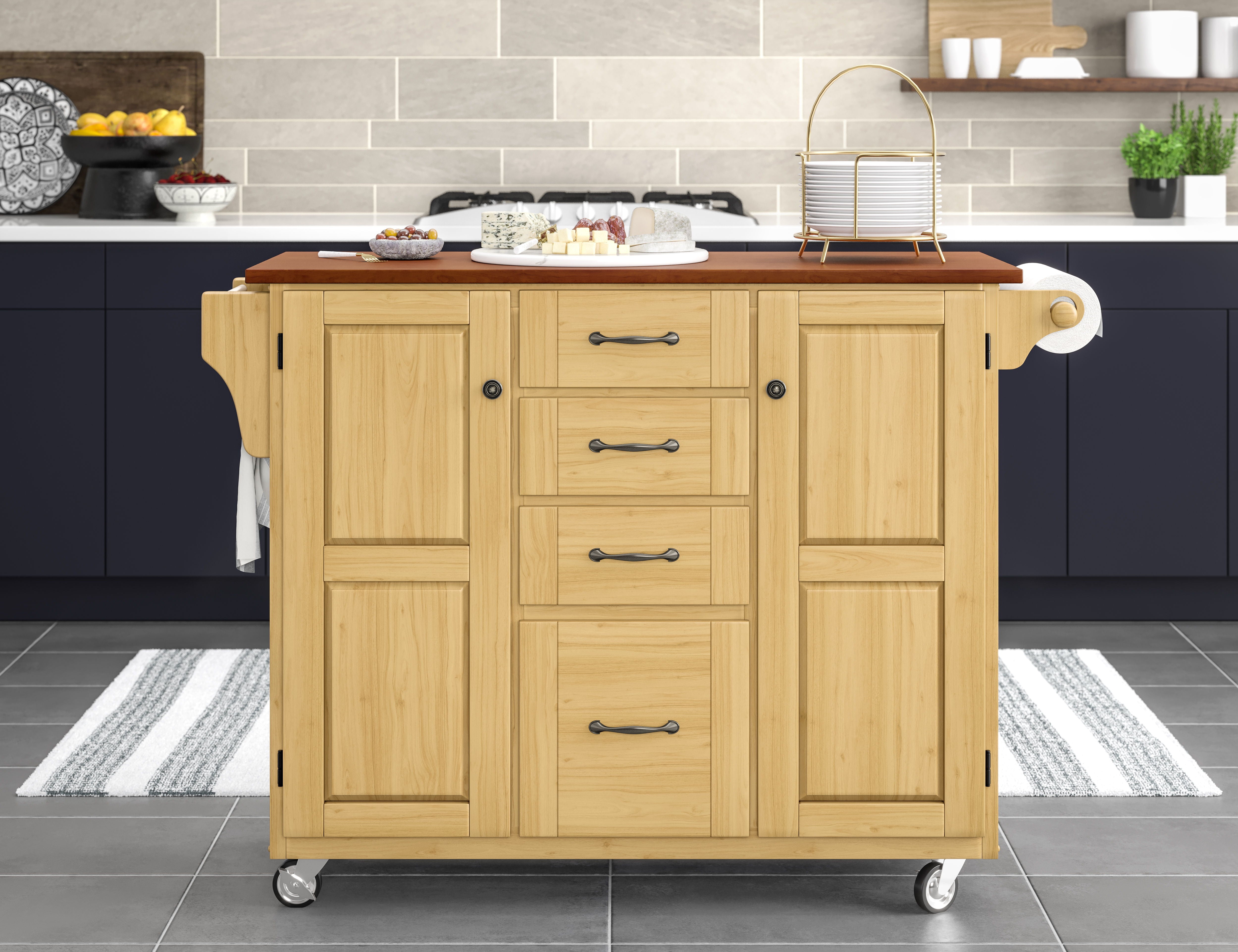 Create-A-Cart - Kitchen Cart With Wood Top - Premium Islands & Carts from Homestyles - Just $1002.48! Shop now at brett interiors