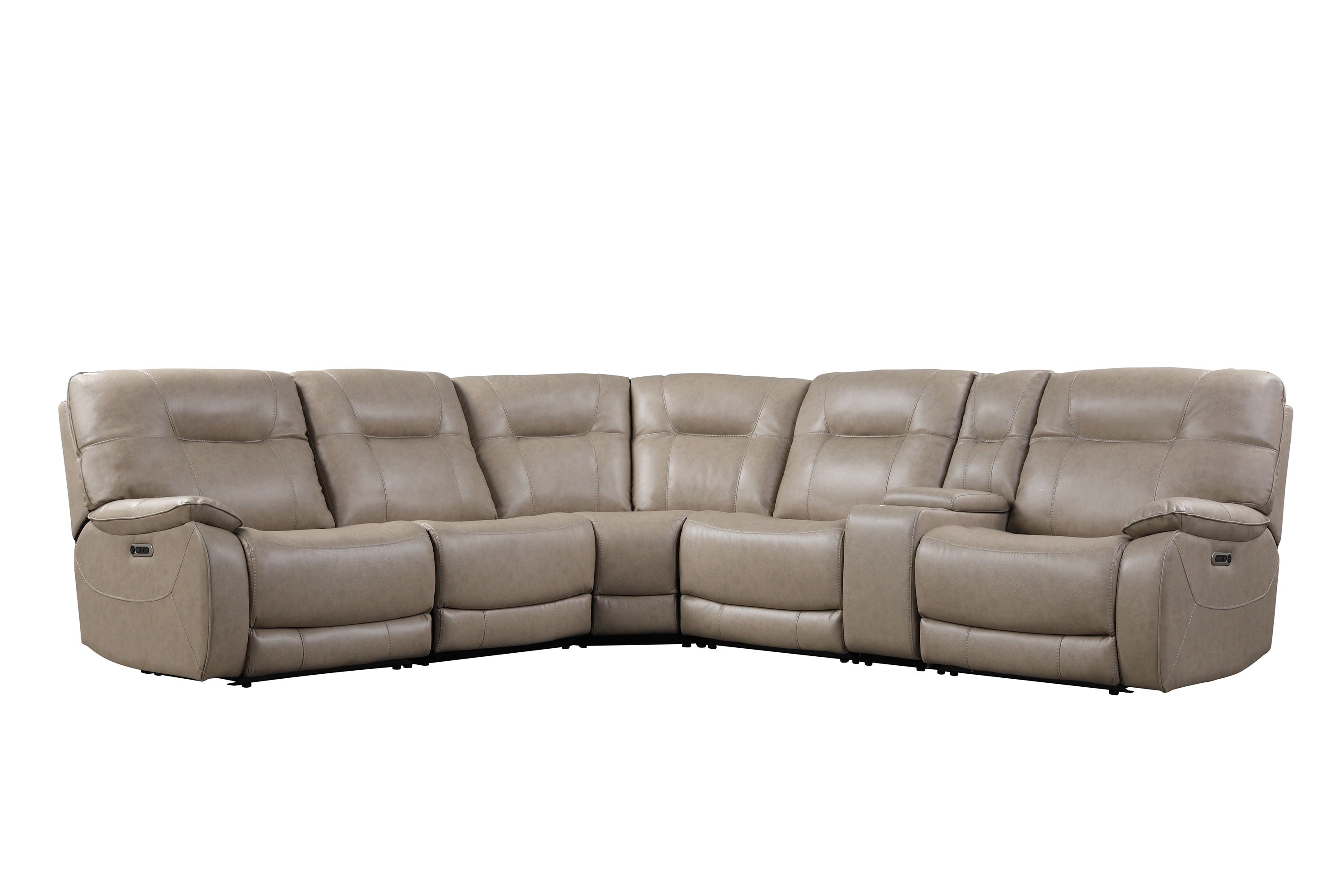 Axel - 6 Modular Piece Power Reclining Sectional with Power Headrests and Entertainment Console - Premium Reclining Sectionals from Parker Living - Just $3122.50! Shop now at brett interiors