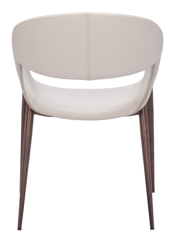 Limay - Dining Chair - Beige / Walnut - Premium Arm Chairs from Zuo Modern - Just $1600! Shop now at brett interiors