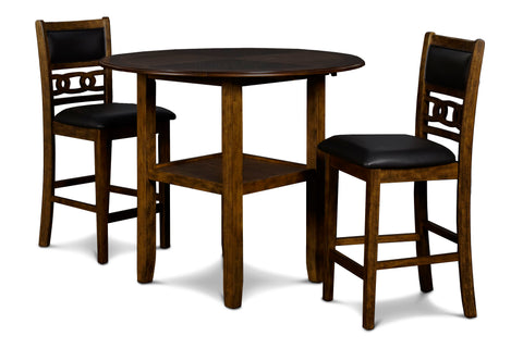 Gia - Counter Drop Leaf Table Set - Premium 3 Piece Dining Room Sets from New Classic - Just $447.50! Shop now at brett interiors