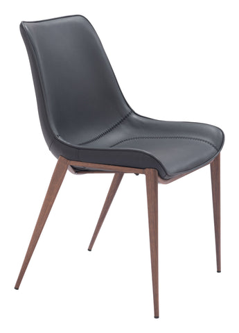 Magnus - Dining Chair - Black / Walnut - Premium Side Chairs from Zuo Modern - Just $1450! Shop now at brett interiors