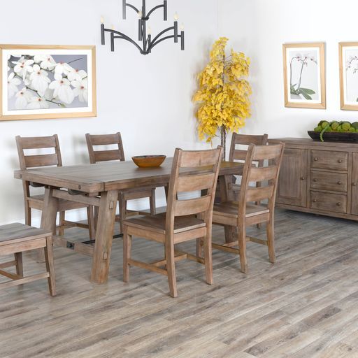 Doe Valley - Ladderback Chair With Stretchers, Wood Seat - Light Brown - Premium Side Chairs from Sunny Designs - Just $230! Shop now at brett interiors