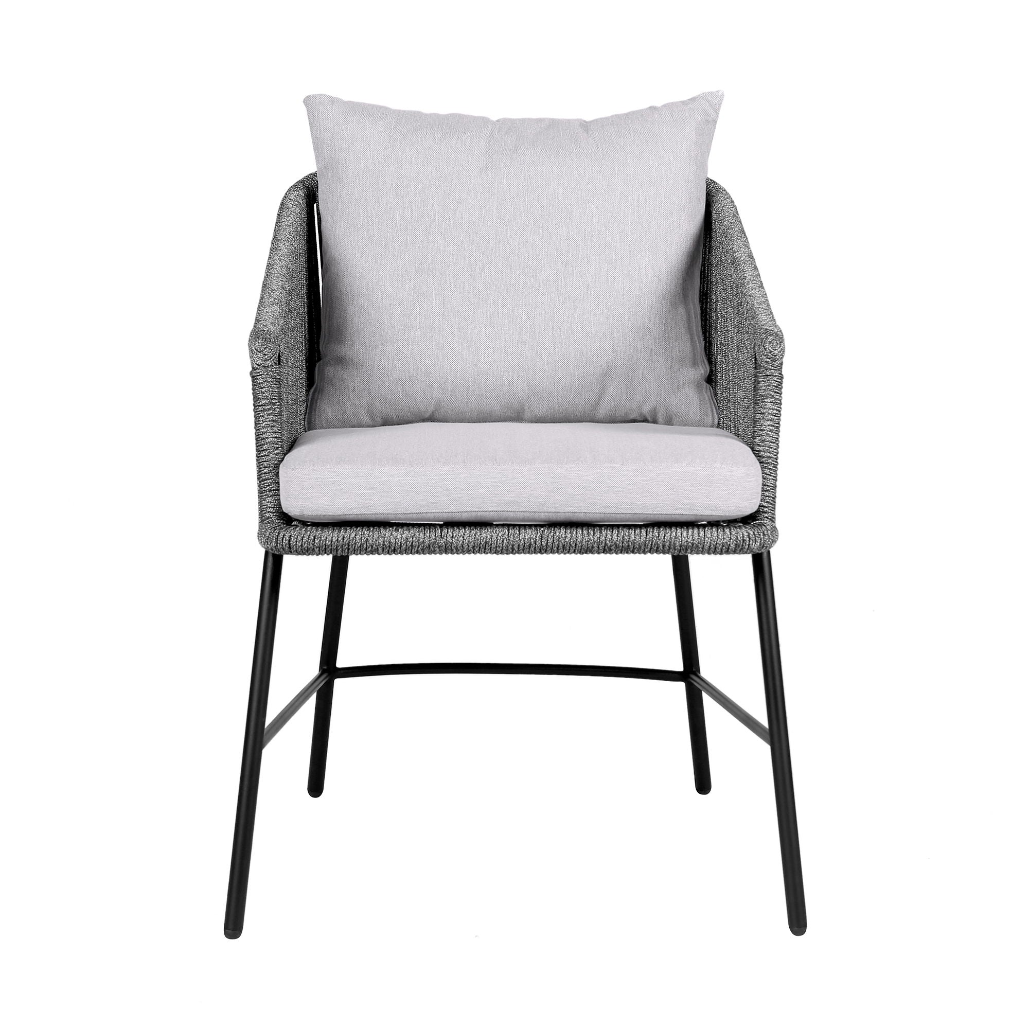 Ditas - Outdoor Patio Dining Chair - Black / Gray - Premium Dining Chairs from Armen Living - Just $495! Shop now at brett interiors