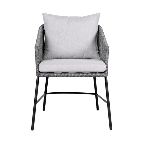 Ditas - Outdoor Patio Dining Chair - Black / Gray - Premium Dining Chairs from Armen Living - Just $495! Shop now at brett interiors