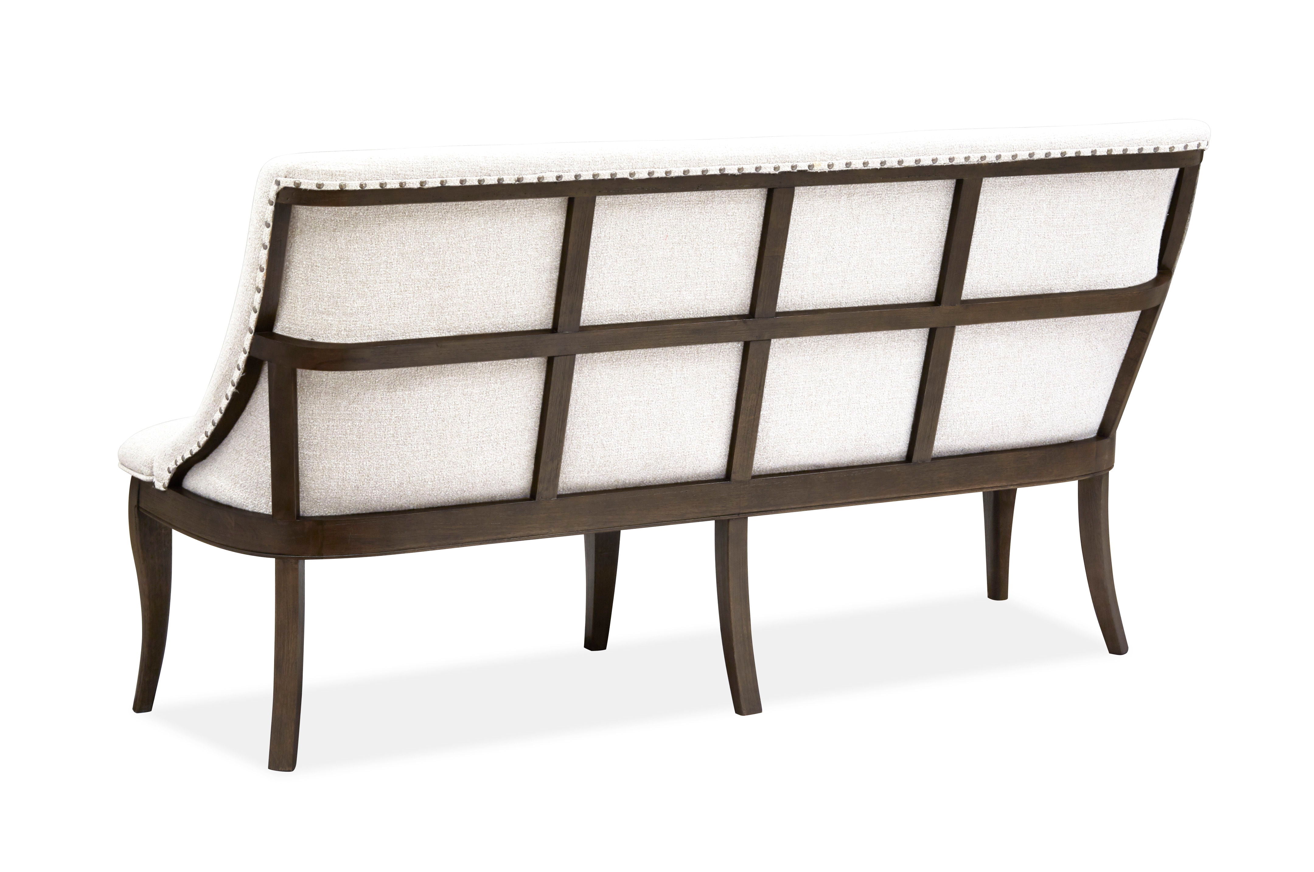 Roxbury Manor - Bench With Upholstered Seat and Back - Homestead Brown - Premium Upholstered Benches from Magnussen Furniture - Just $1079! Shop now at brett interiors