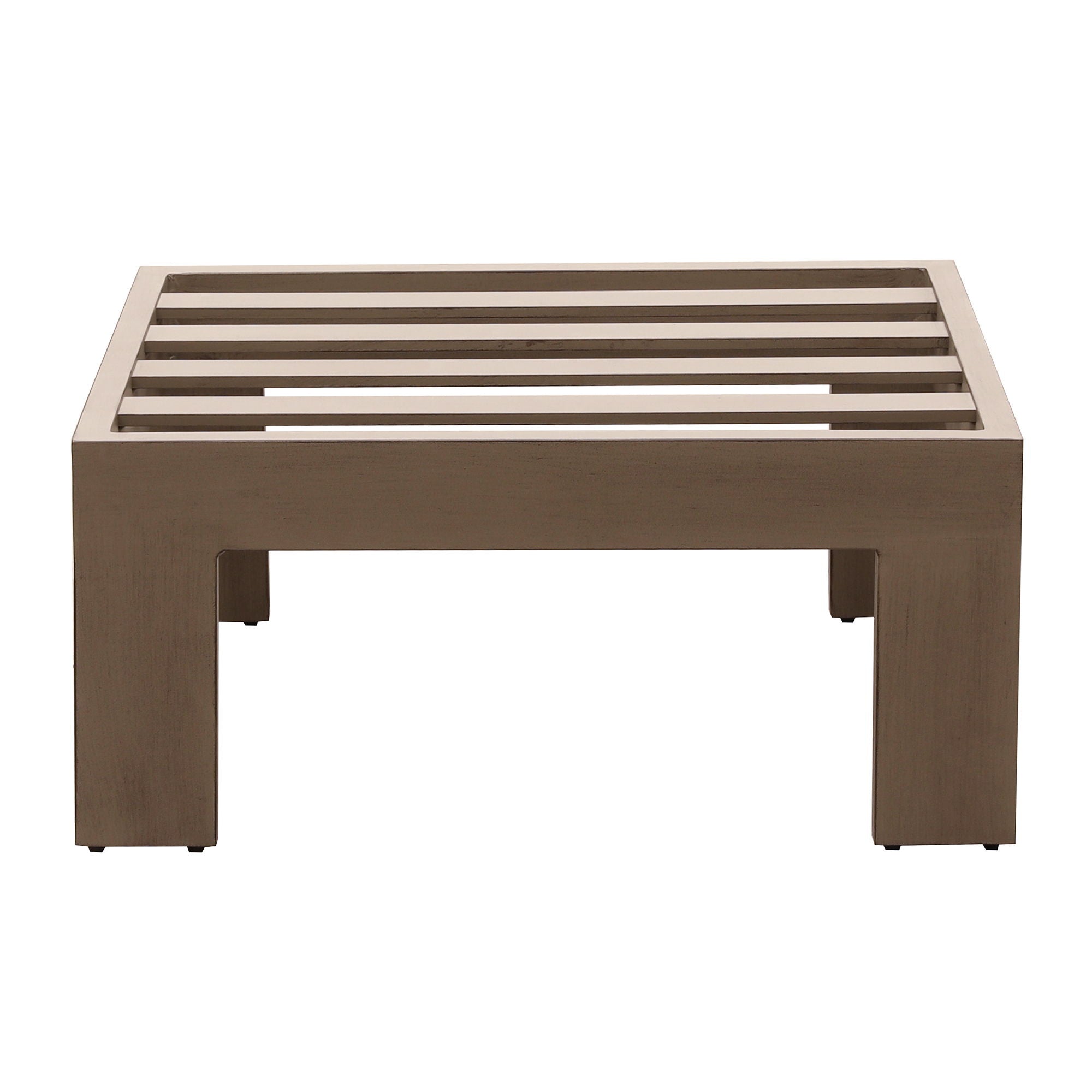 Patio Indoor Outdoor Aluminum Ottoman Footstool With Cushion - Premium Ottomans from Gather Craft - Just $283! Shop now at brett interiors