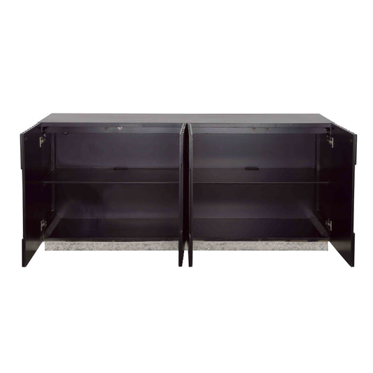 Andorra - Four Door Credenza - Black - Premium Credenzas from Coast2Coast Home - Just $4455! Shop now at brett interiors