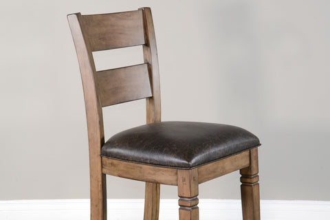 Doe Valley - Barstool With Cushion Seat - Brown / Black - Premium Bar Height (28"-30") from Sunny Designs - Just $238! Shop now at brett interiors