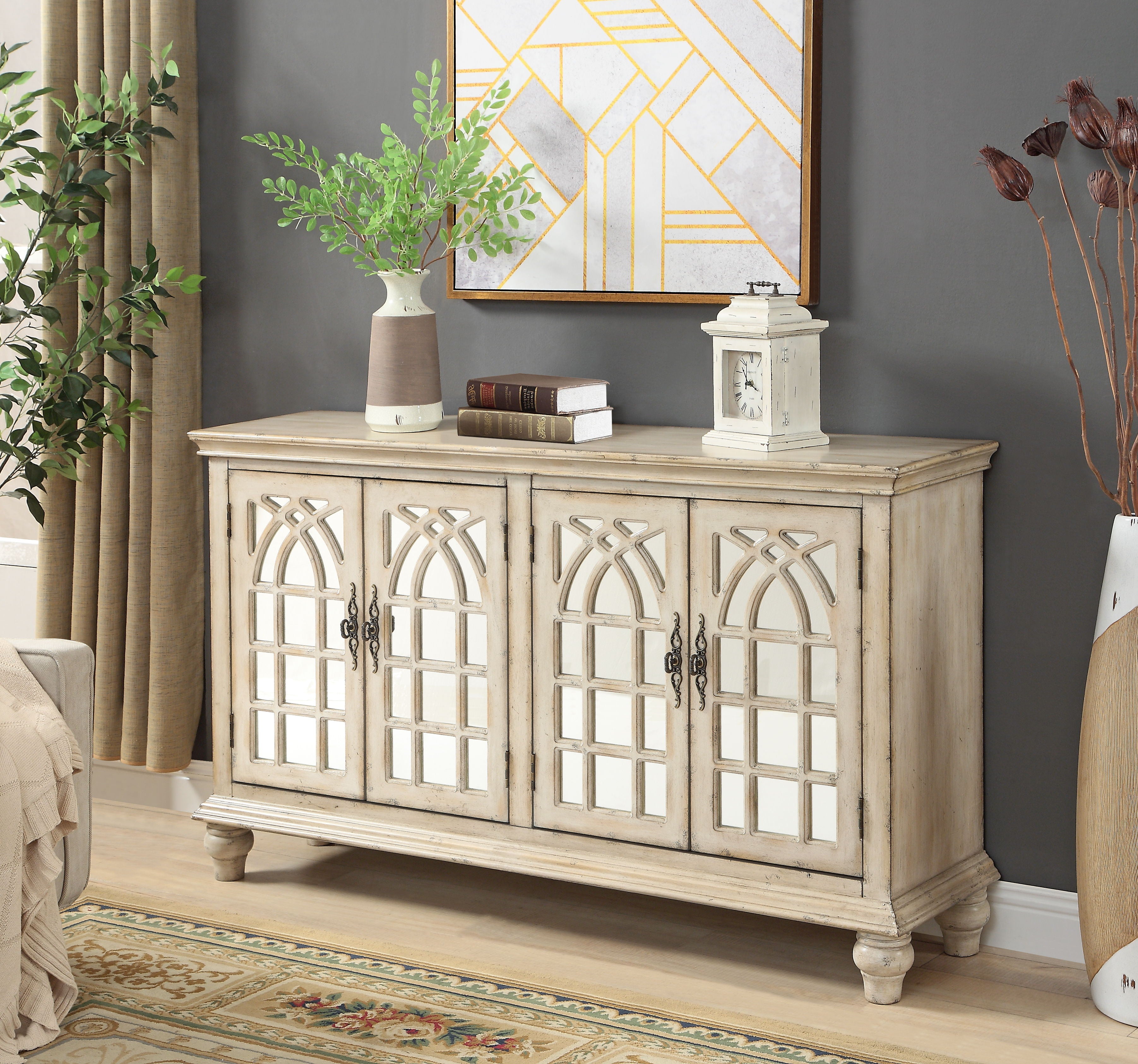 Evelyn - Four Door Credenza - Baskill French Cream - Premium Credenzas from Coast2Coast Home - Just $3300! Shop now at brett interiors