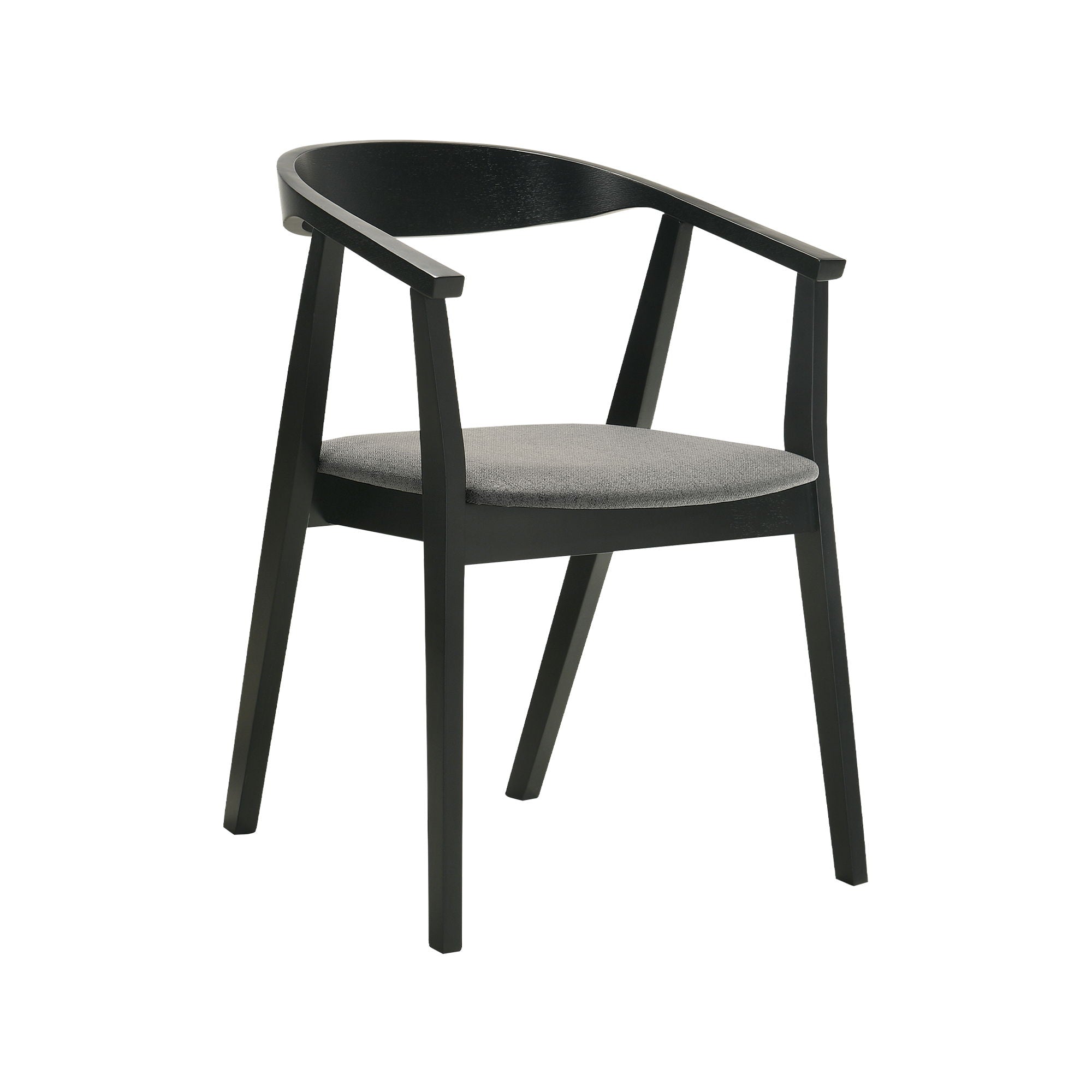 Santana - Wood Dining Chair (Set of 2) - Black / Charcoal - Premium Chair Sets from Armen Living - Just $365! Shop now at brett interiors