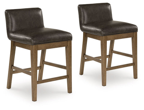 Cabalynn - Two-tone Brown - Upholstered Barstool (Set of 2) - Premium Stool Sets from Signature Design by Ashley® - Just $300.30! Shop now at brett interiors