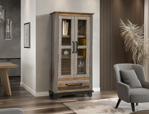 Loft Brown - Cabinet - Two Tone Gray / Brown - Premium Accent Cabinets from International Furniture Direct - Just $1150! Shop now at brett interiors