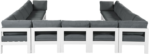 Nizuc - Outdoor Patio Modular Sectional 13 Piece - Grey - Fabric - Premium Stationary Sectionals from Meridian Furniture - Just $11612.50! Shop now at brett interiors