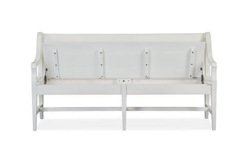 Heron Cove - Bench With Back - Chalk White - Premium Dining Benches from Magnussen Furniture - Just $922.50! Shop now at brett interiors