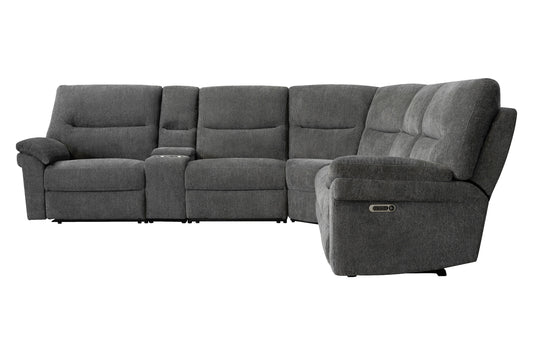 Bryant - 6 Piece Modular Power Reclining Sectional with Power Headrests and Entertainment Console - Premium Reclining Sectionals from Parker Living - Just $2997.50! Shop now at brett interiors