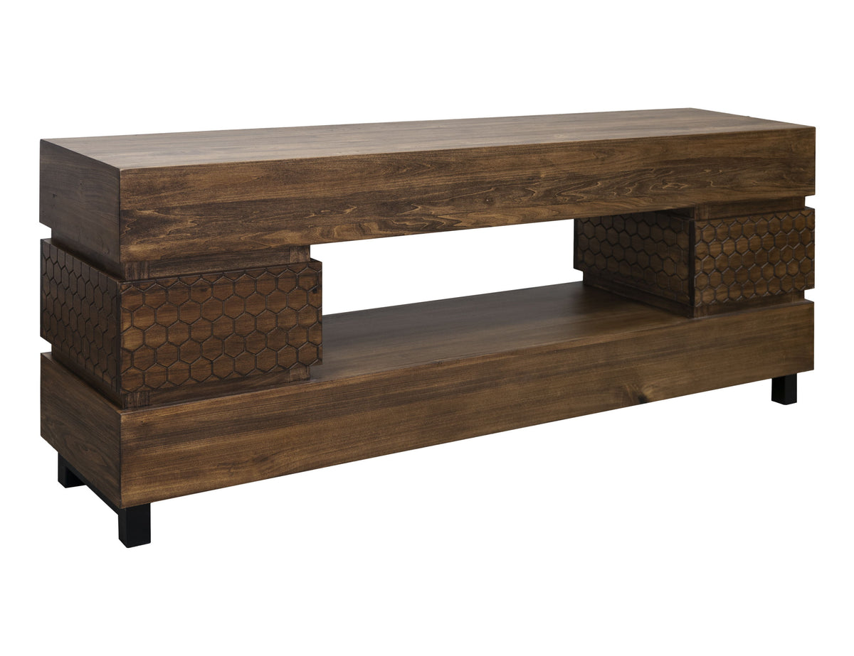 Honey - 2 Drawers TV Stand - Barrel Brown - Premium TV Stands from International Furniture Direct - Just $1622.50! Shop now at brett interiors