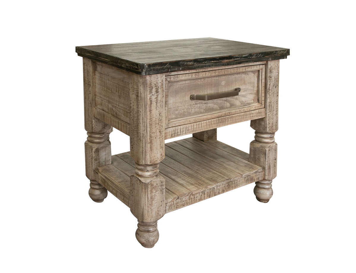 Natural Stone - Nightstand - Taupe Brown - Premium Accent Nightstands from International Furniture Direct - Just $500! Shop now at brett interiors