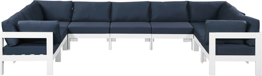 Nizuc - Outdoor Patio Modular Sectional - Navy - Modern & Contemporary - Premium Stationary Sectionals from Meridian Furniture - Just $8162.50! Shop now at brett interiors