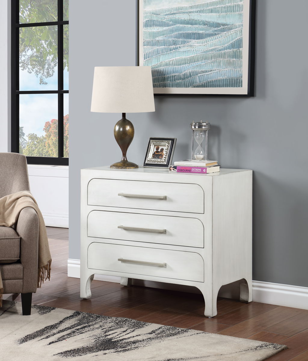 Oxford - Three Drawer Accent Chest - Burnished White - Premium Accent Chests from Coast2Coast Home - Just $2062.50! Shop now at brett interiors