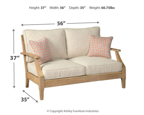 Clare - Beige - Loveseat W/Cushion Ashley Furniture