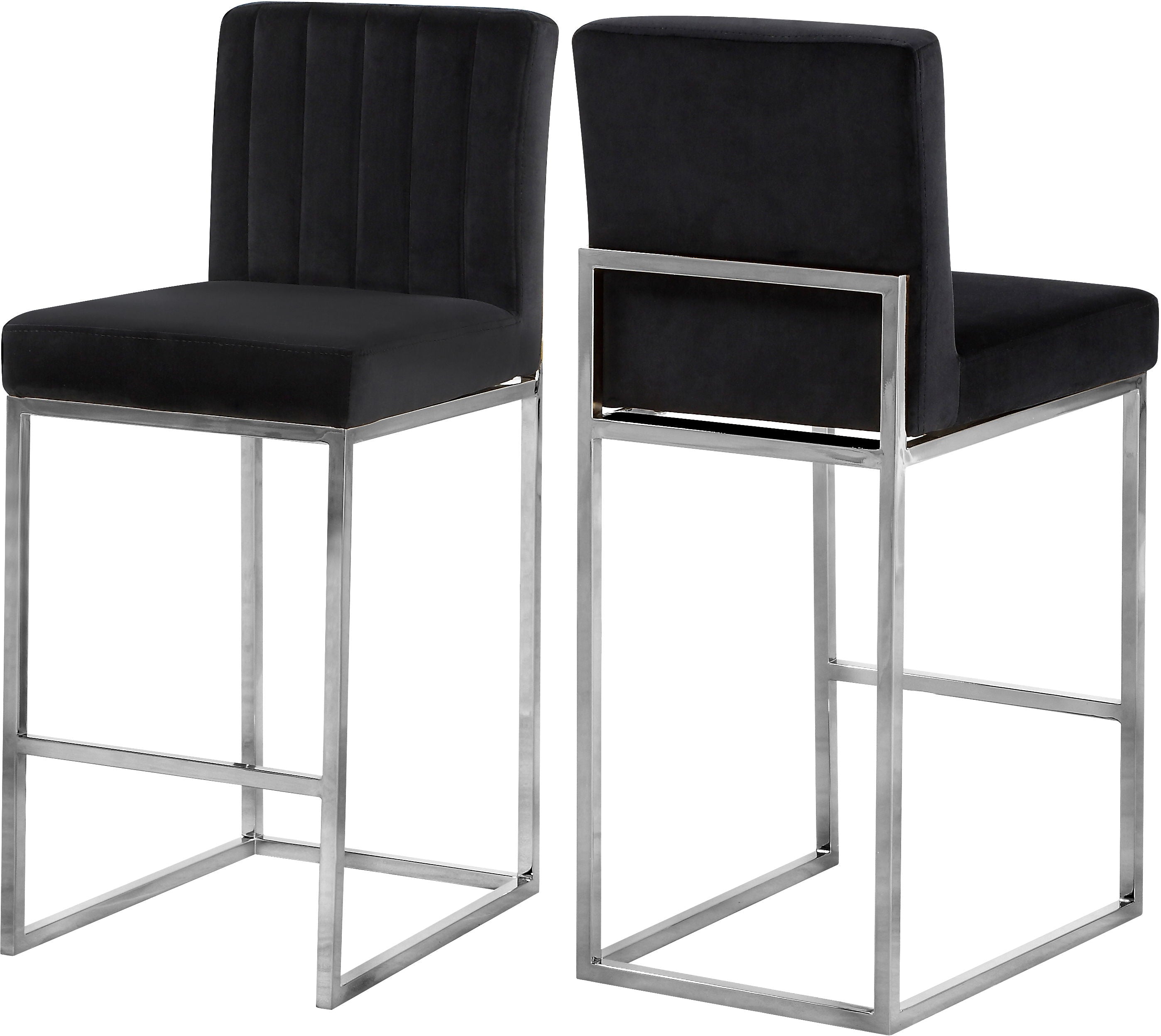 Giselle - Stool with Chrome Legs - Premium Adjustable Height from Meridian Furniture - Just $337.50! Shop now at brett interiors