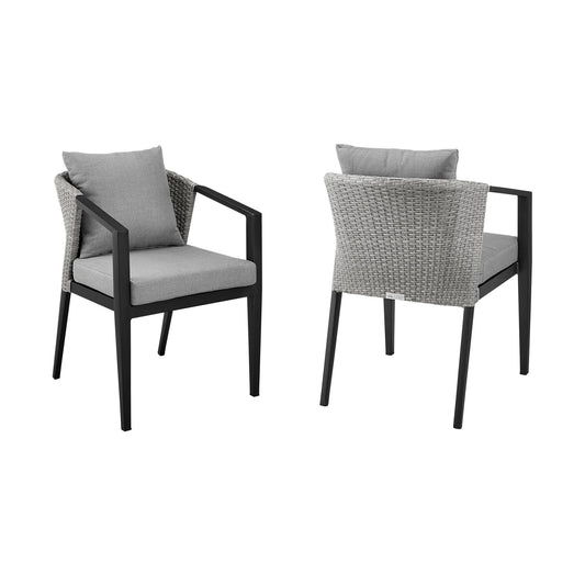 Palma - Outdoor Patio Dining Chairs With Cushions (Set of 2) - Aluminum - Premium Chair Sets from Armen Living - Just $1425! Shop now at brett interiors